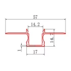 Masterled LED profil Gipszkartonba építhető 12mm 2m eloxált