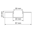 Masterled LED profil Gipszkartonba építhető 20mm 2m eloxált