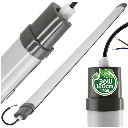 Berge Hermetikus fekete LED panel 120cm - 36W - semleges színű