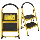 Összecsukható létra, 2 lépcsős, acél létra, 150 kg terhelhetőség