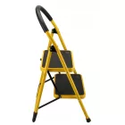 Összecsukható létra, 2 lépcsős, acél létra, 150 kg terhelhetőség