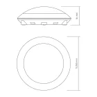 VIDEX VL-BHR-E2726SB E27-es, IP65-ös Mennyezeti lámpatest mikrohullámú mozgásérzékelővel