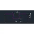  Masterled LED profil Gipszkartonba építhető 12mm 2m (Szett)