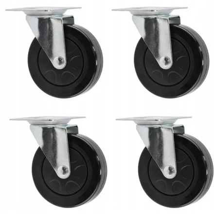 Crownman 4 db 10 cm-es gumis forgó bútorkerék