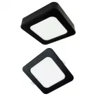 Ecolight 12W-os, négyzet alakú, CCT, fekete, süllyesztett és felületre szerelhető lámpa