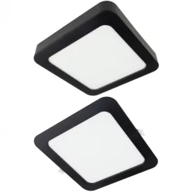   Ecolight 24W-os, négyzet alakú, CCT, fekete, süllyesztett és felületre szerelhető lámpa