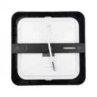 Ecolight 24W-os, négyzet alakú, CCT, fekete, süllyesztett és felületre szerelhető lámpa