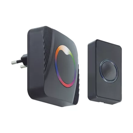 Eliza 230V fekete vezeték nélüli csengő