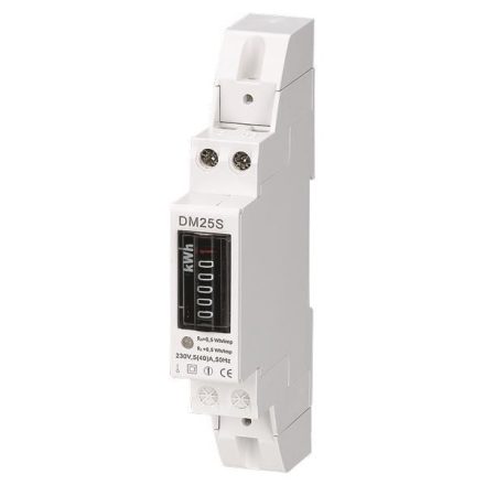 1 Fázisú mechanikus fogyasztásmérő sínre szerelhető 30A 220-240V