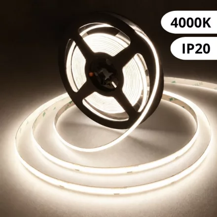 Ledmaster COB LED szalag 8W/m, 800lm, 4000K, IP20, 5m/tekercs