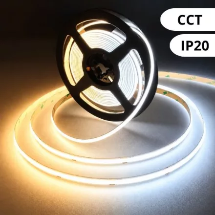 Ledmaster COB LED szalag 8W/m, 800lm, CCT, IP20, 5m/tekercs