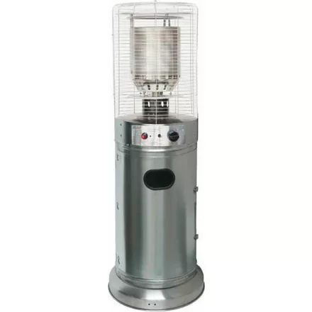 Eurolamp Gáztűzhely Lighthouse, 11 kW teljesítménnyel és 800 g/h fogyasztással, 46x46x135 cm, acél szín