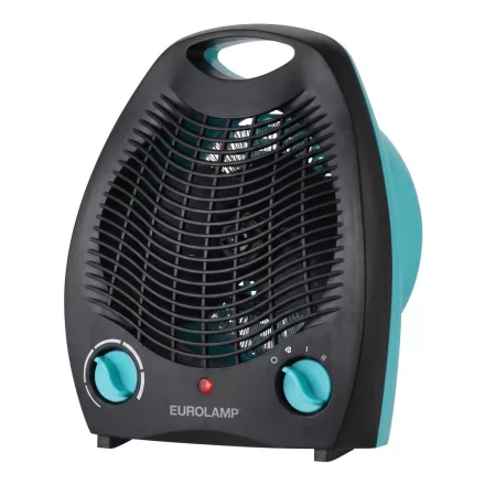 Eurolamp Ventilátoros fűtőtest, 2000W, fekete-kék