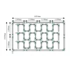 Berge Hexagon LED Garázsvilágító, 520W 2438x4854mm, 6500K