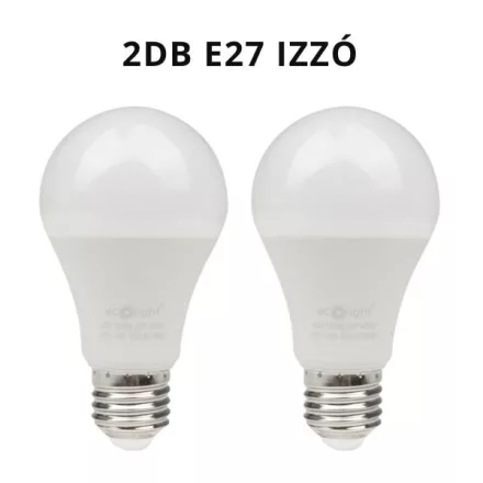 EcoLight E27-es foglaltú izzó 2db