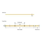 Eurolamp 24V COB LED szalag, 12W/m, 960lm/m, 3000K, IP44, 5m/tekercs