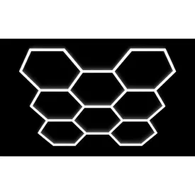 MasterLED Hexagon 8L LED lámpa 350W, 315x301cm szett 6500K