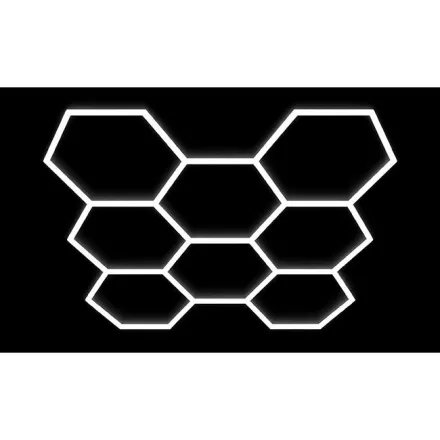 MasterLED Hexagon 8L LED lámpa 350W, 315x301cm szett 6500K