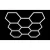 MasterLED Hexagon 8L LED lámpa 350W, 315x301cm szett 6500K