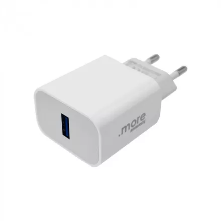Ecolight 20 W-os USB-A fali töltő, fehér