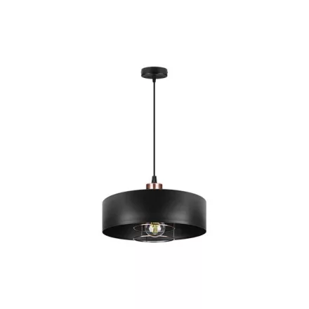 MasterLED Nilo függesztett mennyezeti lámpa, E27, 30cm, fekete+réz