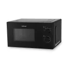 Eurolamp Fekete mikrohullámú sütő - 20 liter, 700W, 220-240V