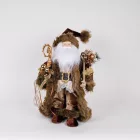 Eurolamp Burgundi mikulás, arany náddal, 46cm