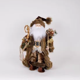 Eurolamp Burgundi mikulás, arany náddal, 46cm