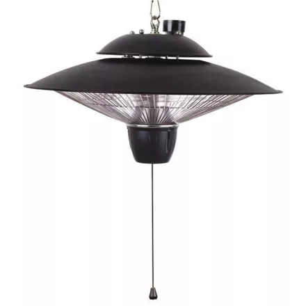 Eurolamp függesztett mennyezeti hősugárzó fekete, 2000W, IP24