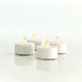   Eurolamp karácsonyi műanyag fehér elemes gyertya 3,8x3,5cm 4db