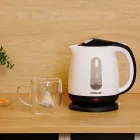 Eurolamp ELEKTROMOS VÍZFORRALÓ FEHÉR-FEKETE 1,7L 1850-2200W 220-240V