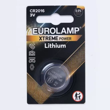 Eurolamp EXTREME LÍTIUM GOMBELEM CR2016 1 db 3V