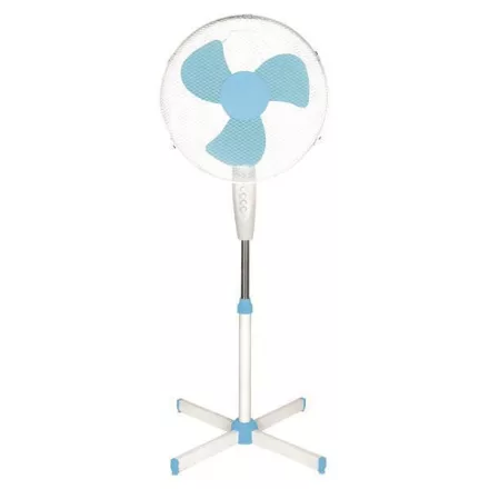 Eurolamp állóventilátor 60W, 41 cm átmérő, kék-fehér