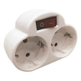 Földelt hálózati 2-es kapcsolható dugaljzat 16A 220-240V