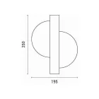 EUROLAMP ARTE ILLUMINA Erato akril fali lámpatest 195X45, fekete