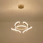 Mennyezeti függesztett arany színű lámpa 24W, 3000K, 1900 lm, 520x1200 mm