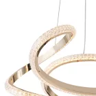 Mennyezeti függesztett arany színű lámpa 24W, 3000K, 1900 lm, 520x1200 mm