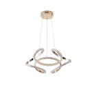 Mennyezeti függesztett arany színű lámpa 24W, 3000K, 1900 lm, 520x1200 mm