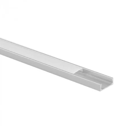Ecolight Felületre szerelhető eloxált profil matt fedéllel 2 méteres szál