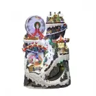 Eurolamp TÉLI VIDÁMPARK ÓRIÁSKERÉKKEL, VONATTAL, ZENÉVEL ÉS MOZGÁSSAL, ADAPTERREL, 49,5x44,5x75,5cm
