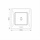 VIDEX BINERA fekete grafit csengő