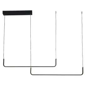   Mennyezeti függesztett fekete színű lámpa 32W, 3CCT, 2080 lm, 1200x1200 mm