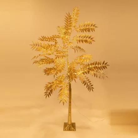 Eurolamp ARANYFA SZÉLES LEVÉLLEL 1,8m, 6W, 140 MELEG FEHÉR MINI LED, 3M-ES HOSSZABBÍTÓKÁBEL, IP44