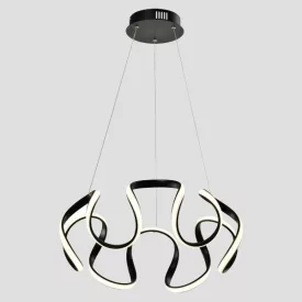   Mennyezeti függesztett fekete színű lámpa 60W, 3CCT, 3200 lm, 520x120 mm