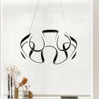 Mennyezeti függesztett fekete színű lámpa 60W, 3CCT, 3200 lm, 520x120 mm