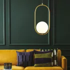 EUROLAMP ARTE ILLUMINA Függesztett lámpatest beépített LED E27 Φ20*H40CM GOLD 