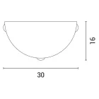 EUROLAMP ARTE ILLUMINA ERIS Fali lámpa Mounted Lámpatest Φ30 Ε27 HONEY/BRONZ 