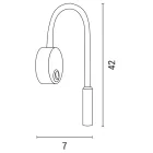 EUROLAMP ARTE ILLUMINA IONAS 2 Fali kar olvasólámpa 3W LED 3000K Fehér