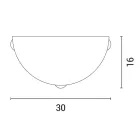 EUROLAMP ARTE ILLUMINA ERIS Fali lámpa Φ30 Ε27 Fehér/NICKEL 
