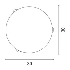 EUROLAMP ARTE ILLUMINA ERIS Mennyezeti Lámpatest Φ30 Ε27 Fehér/NICKEL 